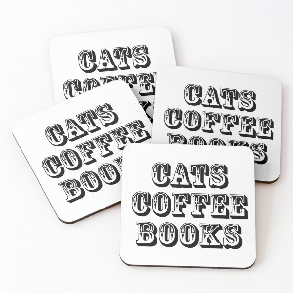 Item preview, "Cats, Coffee, and Books" designed and sold by MrsPeterson2021.