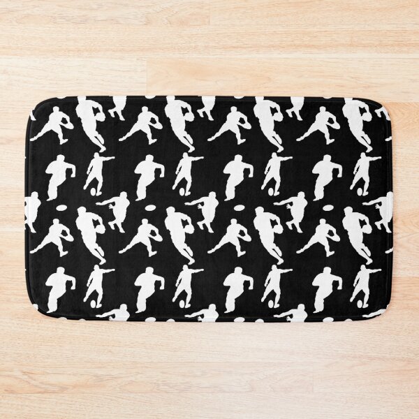 Artikelvorschau, Weiße Rugby-Silhouetten entworfen und verkauft von wimblettdesigns.