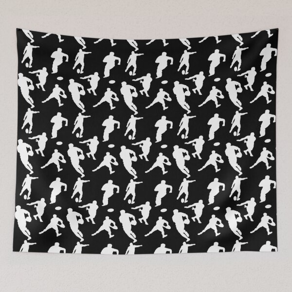 Item preview, White Rugby Silhouettes  designed and sold by wimblettdesigns.