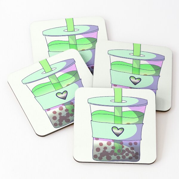 Item preview, Aromantic Pride Bubble Tea Pun  designed and sold by ForTheFrogWar.