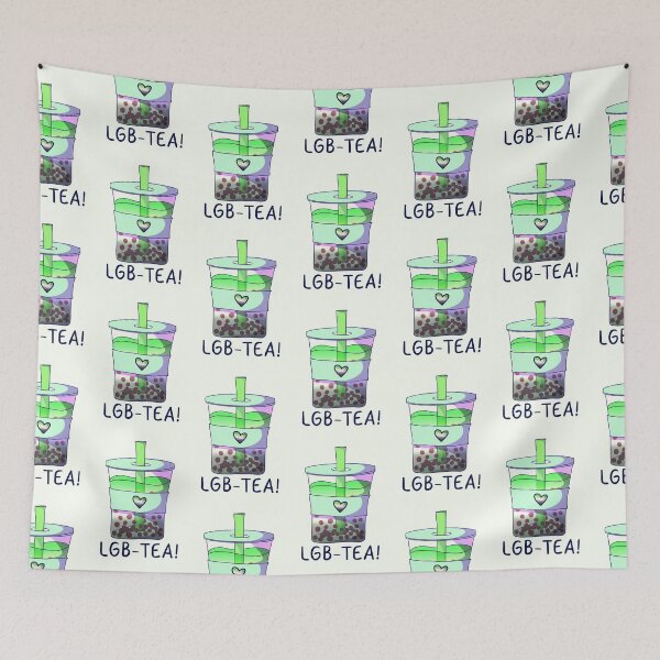 Item preview, Aromantic Pride Bubble Tea Pun  designed and sold by ForTheFrogWar.