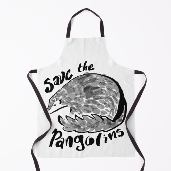 Aperçu de l'œuvre Sauvez les pangolins! Pangolin en style Brushwork créée et vendue par AcuteLines.