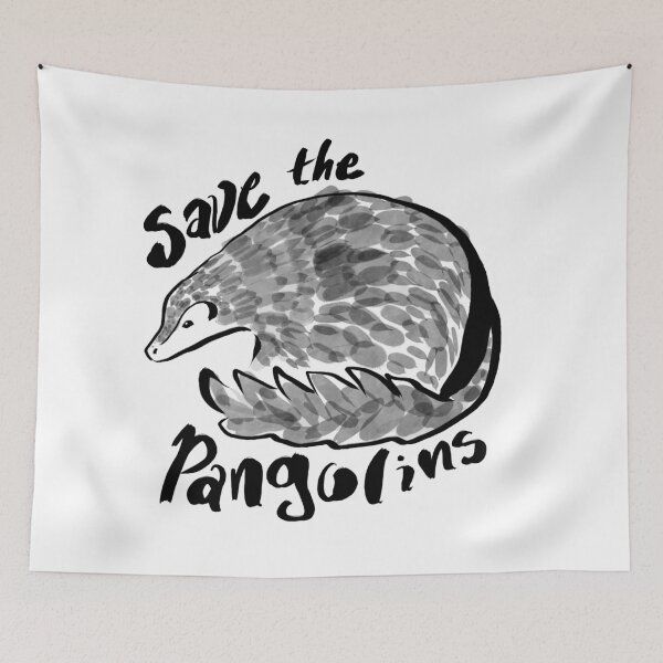 Item preview, Save the Pangolins! Pangolin in Brushwork Style designed and sold by AcuteLines.