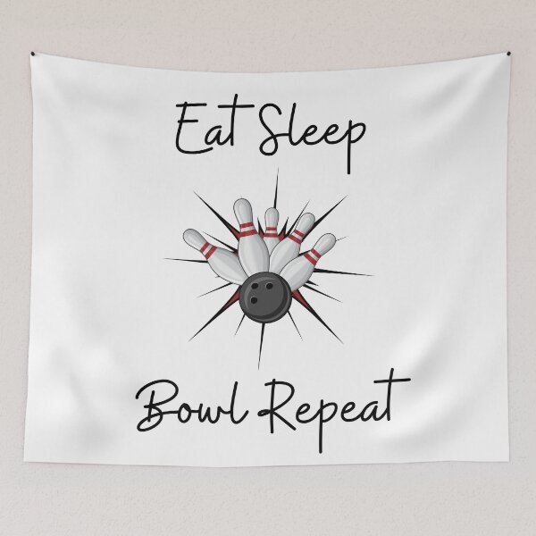Item preview, eat sleep bowl repeat designed and sold by Zaibo.