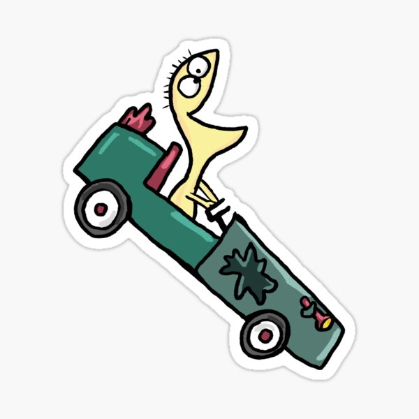 Foster's Home for Imaginary Friends Cheese in Go Kart Sticker