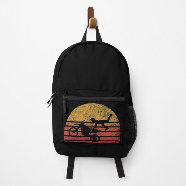 Item preview, Stunt Motor Bike Silhouette on Red Retro Vintage Sunset / Sunrise designed and sold by thehappylamb.