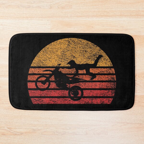 Item preview, Stunt Motor Bike Silhouette on Red Retro Vintage Sunset / Sunrise designed and sold by thehappylamb.