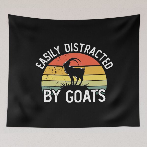 Item preview, Easily distracted by goats designed and sold by noahs-shop.