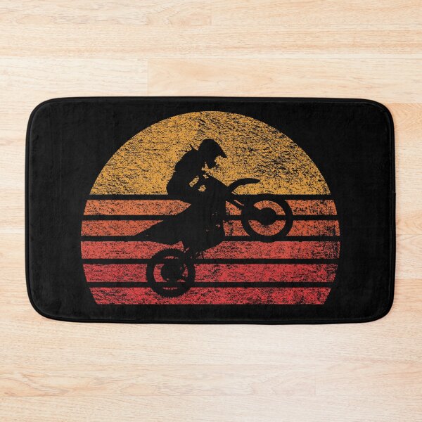 Item preview, Motorbike Silhouette on Red Retro Vintage Sunset / Sunrise designed and sold by thehappylamb.