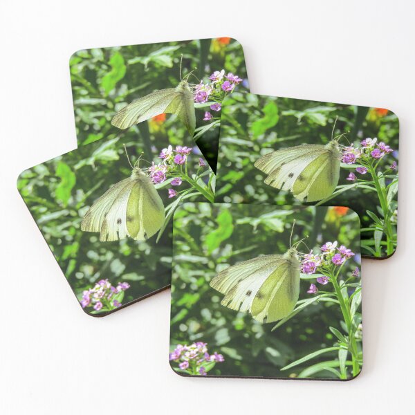 Item preview, Cabbage White Butterfly on a flower  designed and sold by Joanne Wall.