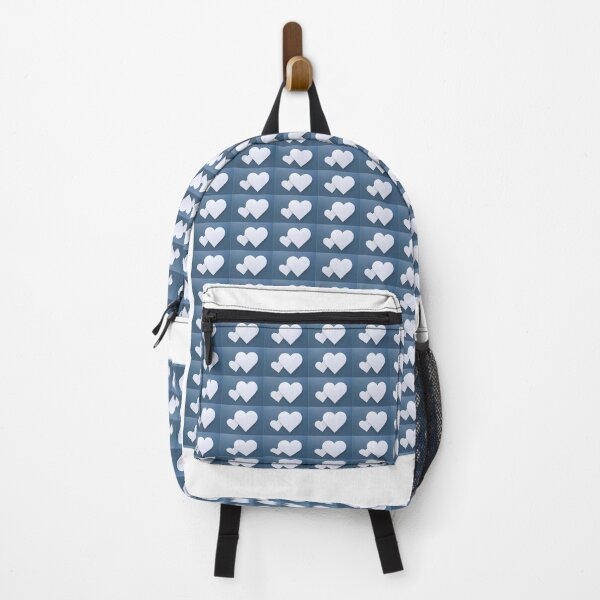 Item preview, White Color Hearts in Blue Color Background designed and sold by dineshshop1.