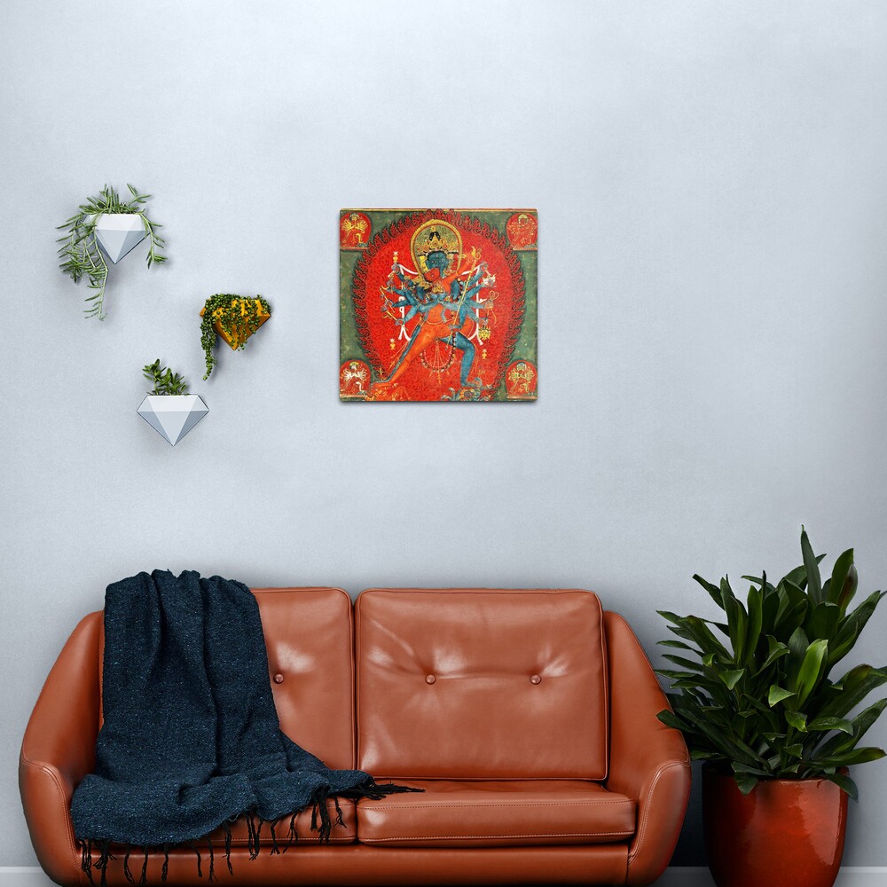 Samvara with Vajravarahi in Yab-Yum pose, the central deity of the tantra. Metal Print