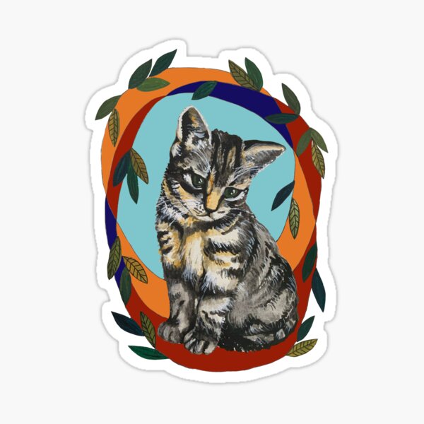 Grey cat Sticker