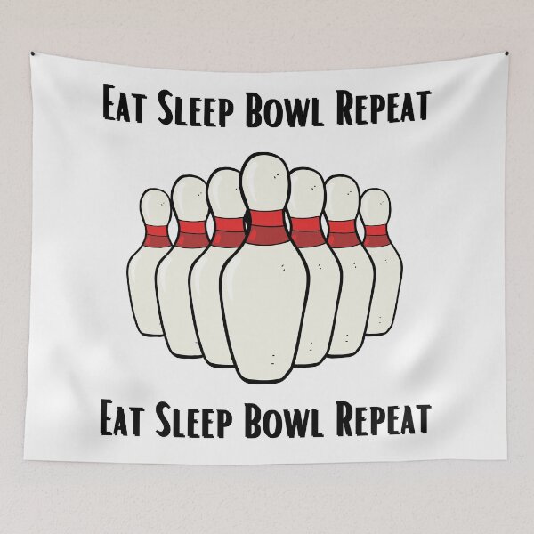 Item preview, eat sleep bowl repeat designed and sold by Zaibo.