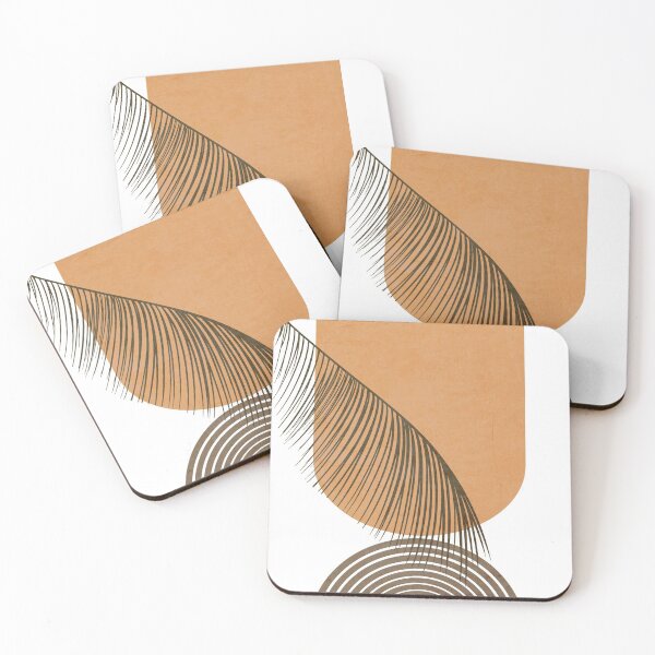 Item preview, Warm shape and leaf modern art designed and sold by MarsPrints.