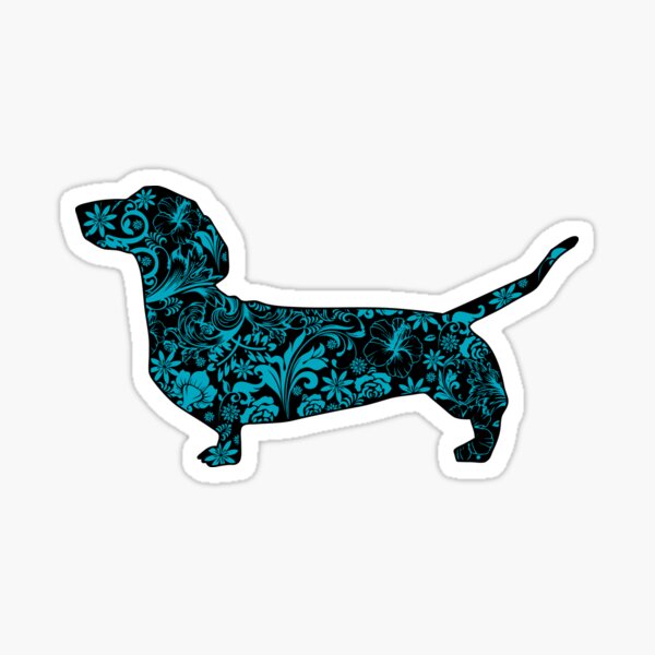 Dachshund blue Sticker