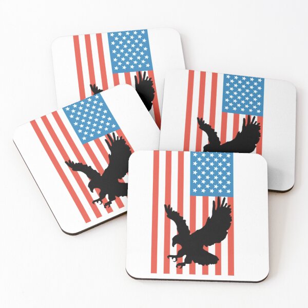 Item preview, Hawk with American flag print designed and sold by TAMBUGH.