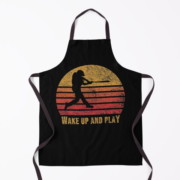 Item preview, Wake Up and Play Baseball Silhouette on Red Retro Vintage Sunset / Sunrise designed and sold by thehappylamb.