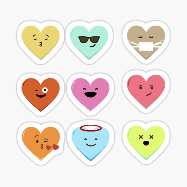Sticker Herz Emoticons Redbubble