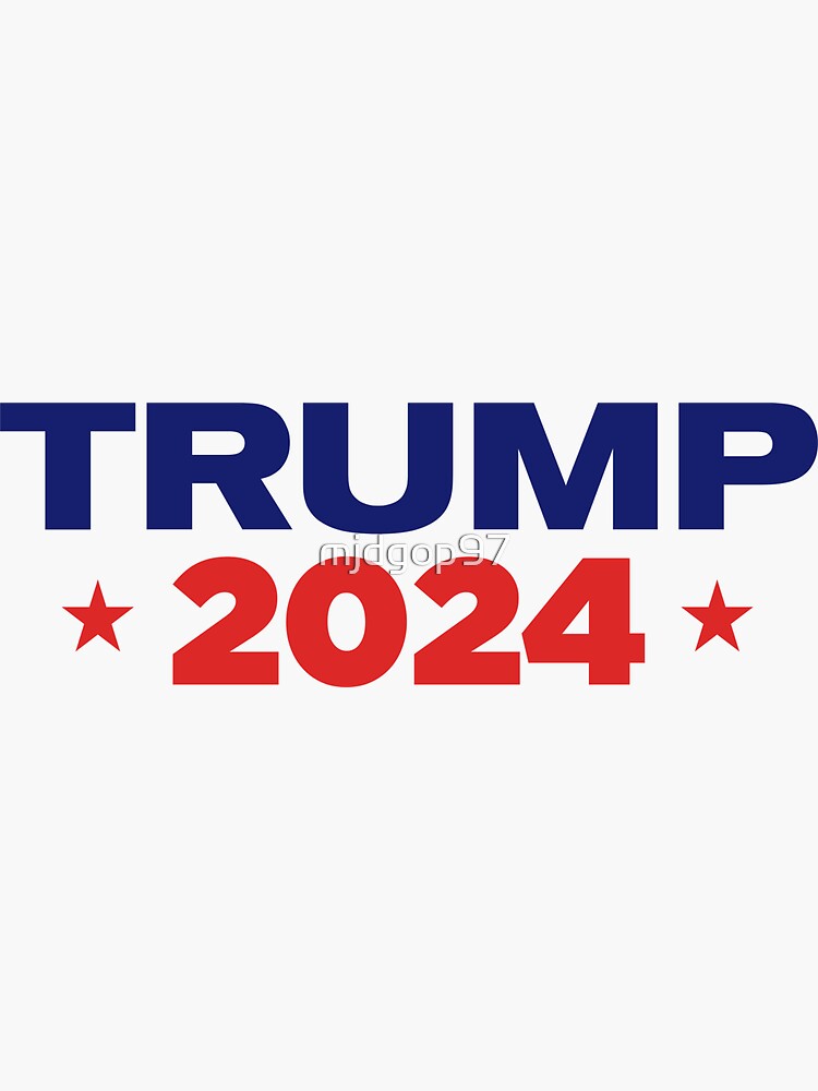 "Trump 2024" Sticker for Sale by mjdgop97 Redbubble