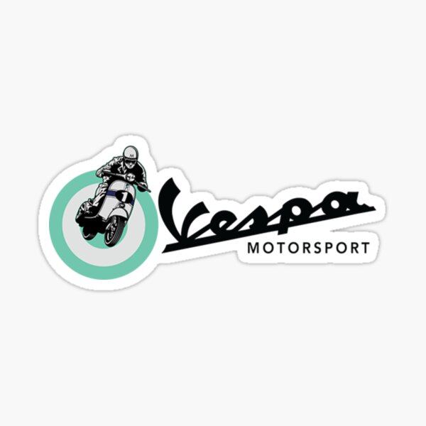 Vespa logo with sketch Sticker