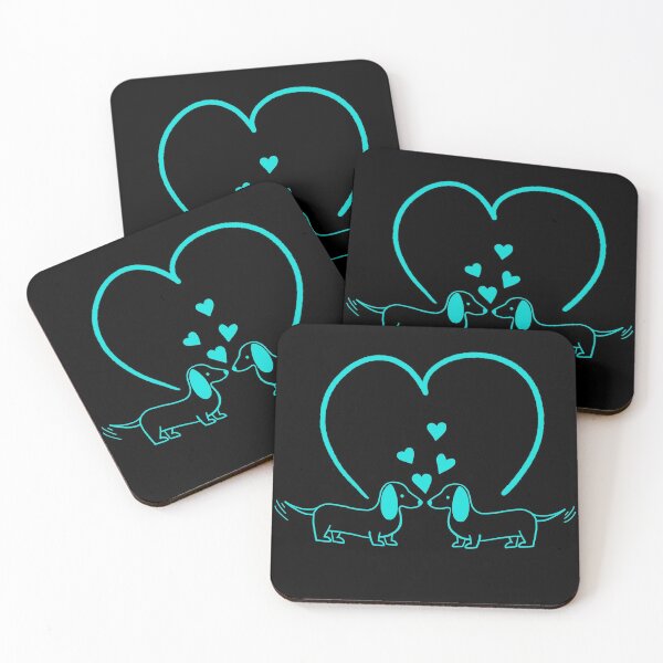 Item preview, Lovely Dachshunds teal designed and sold by Kristen Gellrich.