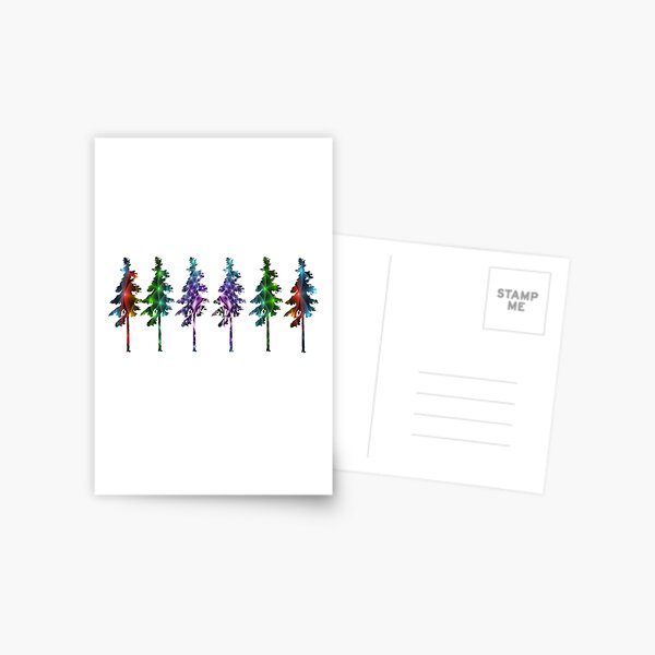 Pines Trees in a Row Postcard