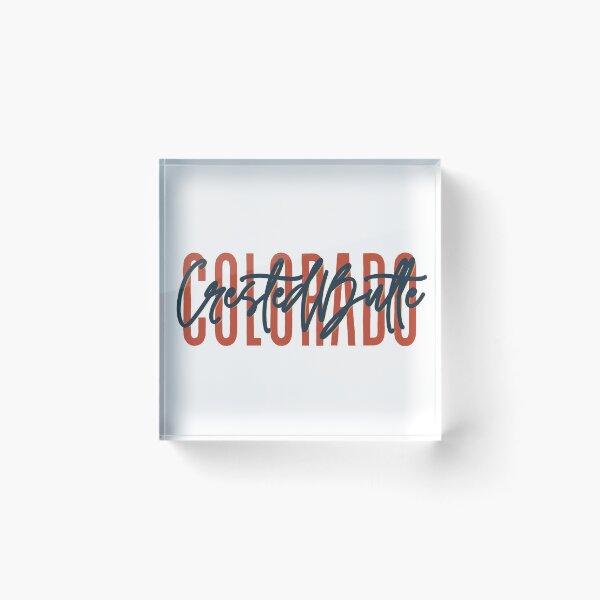 Item preview, Crested Butte Colorado // Script Design // State Flag Colors designed and sold by KylieBeth Designs.
