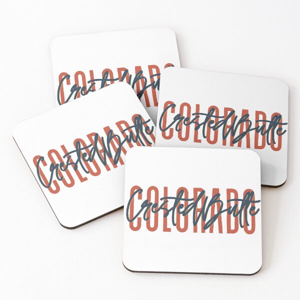 Item preview, Crested Butte Colorado // Script Design // State Flag Colors designed and sold by KylieBeth Designs.