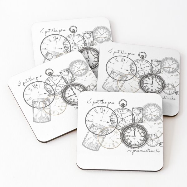 Item preview, I put the pro in procrastinate funny procrastination joke vintage watch clock time designed and sold by bonumagit.