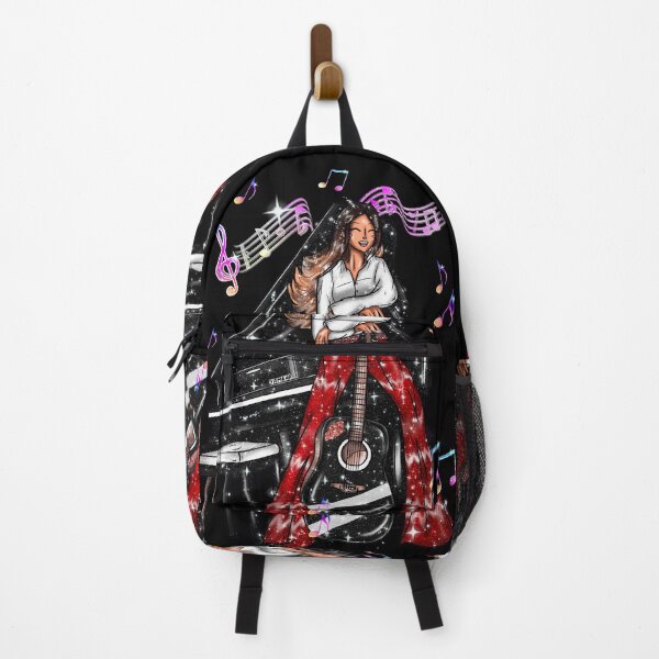 Item preview, Musician Girl with Piano Guitar Music Red Velvet Love designed and sold by Jolly-Yosei.