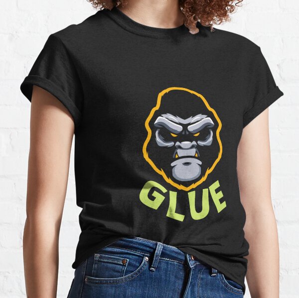Funny Gorilla Named Elmer holding Glue Pun Kids T-Shirt for Sale by  naturesfancy