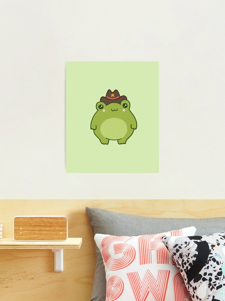 Home Decor Pillow Cute Frog With Cowboy Hat Kawaii Cottagecore Aesthetic  Froggy With Sheriff's Badge Kids Room Decor House Warming -  Canada