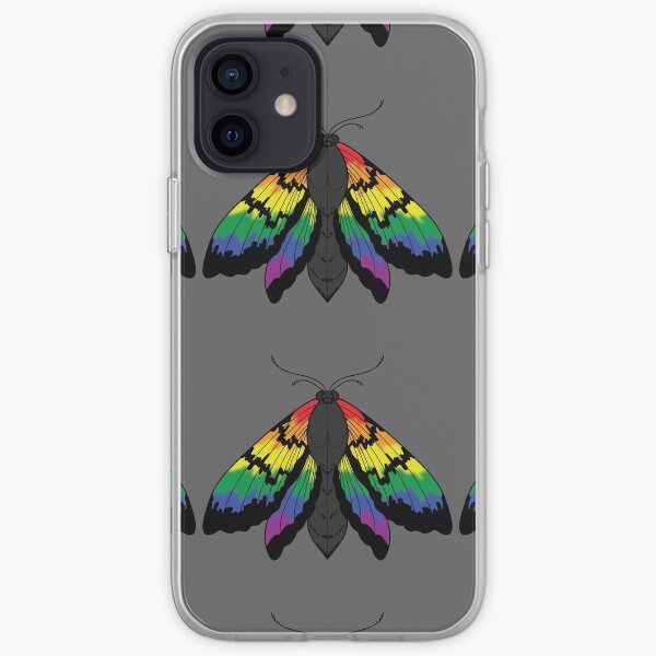 Polilla del orgullo arcoiris Funda blanda para iPhone