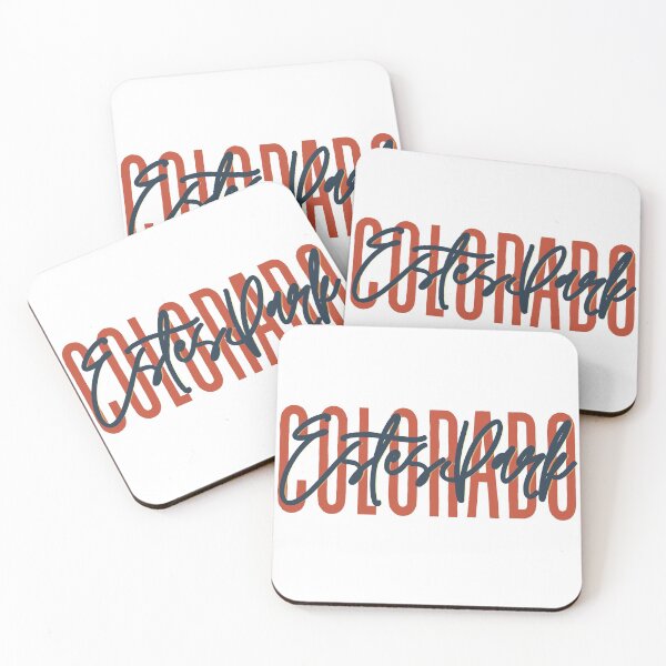 Item preview, Estes Park Colorado // Script Design // State Flag Colors designed and sold by KylieBeth Designs.