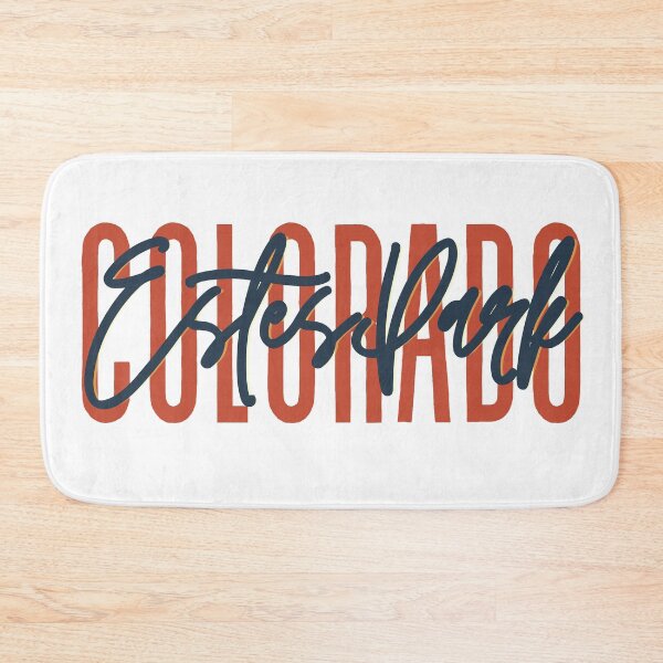 Item preview, Estes Park Colorado // Script Design // State Flag Colors designed and sold by KylieBeth Designs.