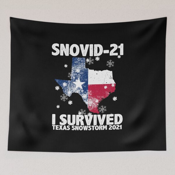 Item preview, Snovid 21 I Survived Snovid Snowstorm Texas State Flag and Snow Design  designed and sold by alenaz.