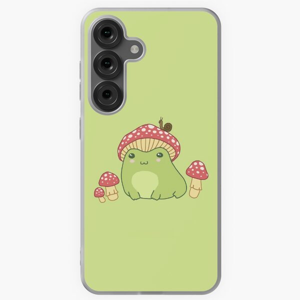Item preview, Kawaii Frog with Mushroom Hat: Cottagecore Aesthetic, Toadstool and Snail Companion, Perfect for Frogge Lovers designed and sold by MinistryOfFrogs.