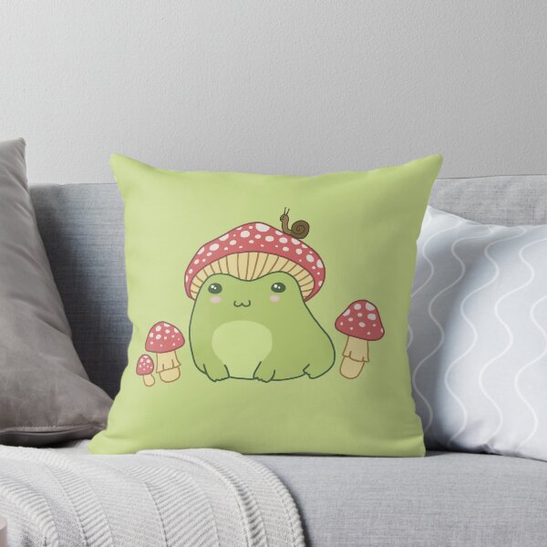 Artikel-Vorschau von Kawaii-Frosch mit Pilzhut: Cottagecore-Ästhetik, Fliegenpilz und Schneckenbegleiter, perfekt für Froschliebhaber, designt und verkauft von MinistryOfFrogs.