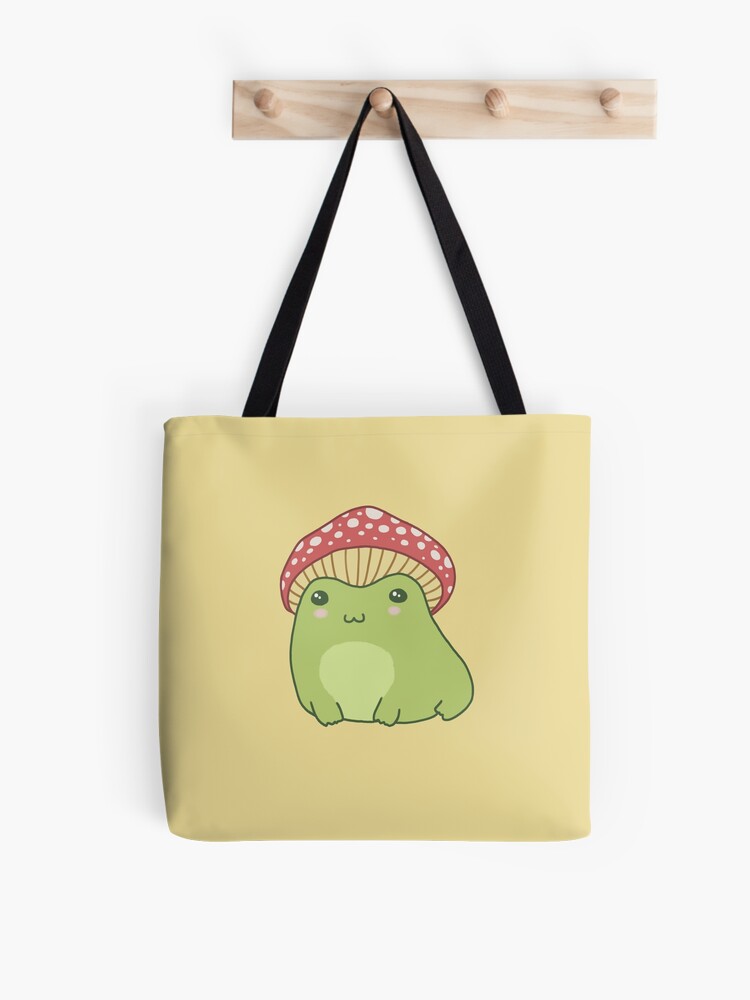 Frog Tote Bag, Mushroom Tote Bag, Frog and Toad Canvas Bag