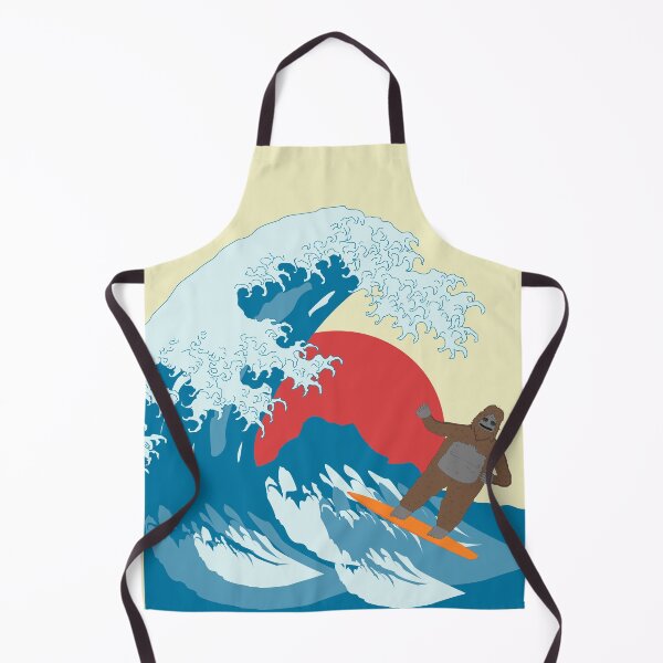 Item preview, Big lez show surfing on great big wave , sunny day on beach, druggo , funny cute big lez show , funny bigfoot, great wave off kanagawa, designed and sold by SGS-.