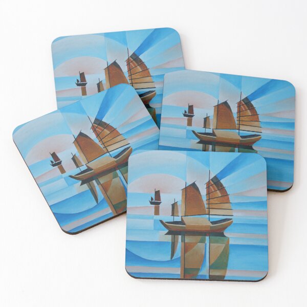 Item preview, Soft Skies, Cerulean Seas and Cubist Junks designed and sold by taiche.