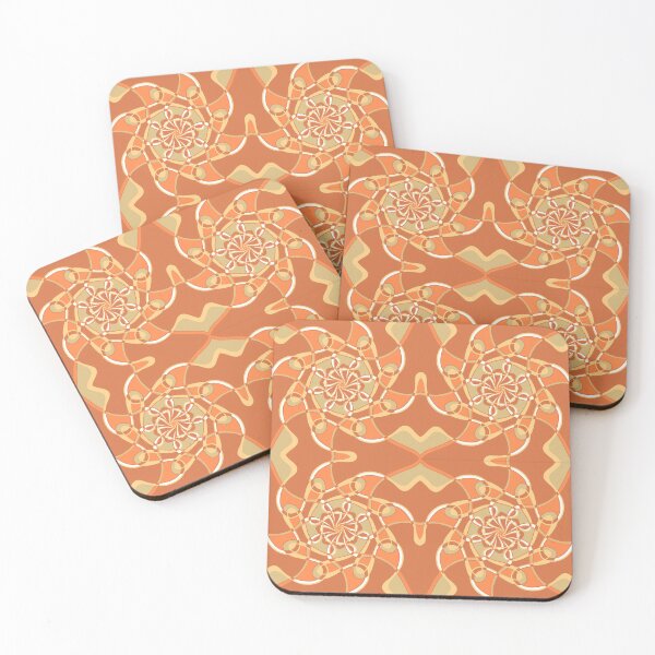 Item preview, Orange geometric pattern designed and sold by evitakolor.