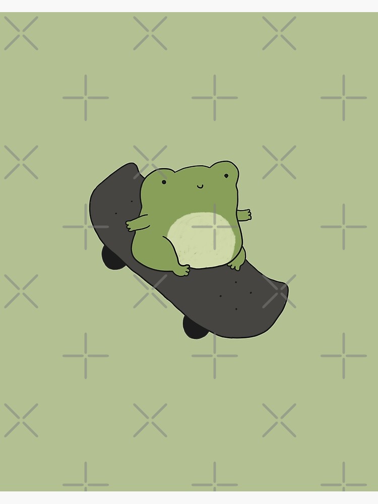 Skateboarding Frog