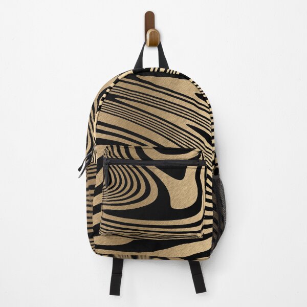 Item preview, Gold and black abstract zebra stripes animal pattern designed and sold by CynthiaGraphics.