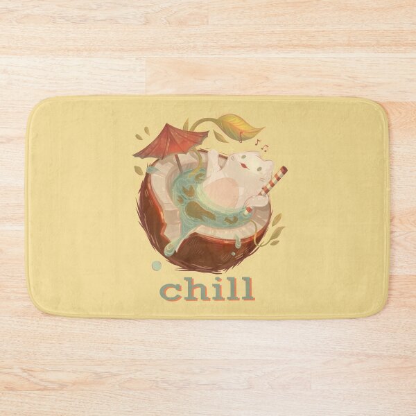 Item preview, Chill Coconut Spa Cat designed and sold by GalaxyChicken.