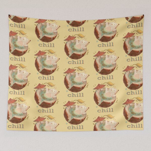 Item preview, Chill Coconut Spa Cat designed and sold by GalaxyChicken.