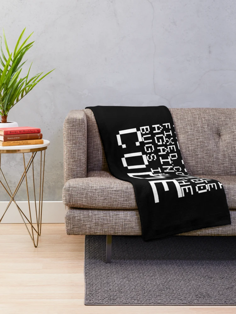Thumbnail 2 of 6, Throw Blanket, Programmer Coder Design for a software developer designed and sold by ChristopherIBK.