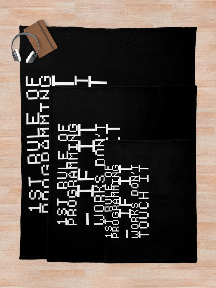 Thumbnail 5 of 6, Throw Blanket, Programmer Coder Design for a software developer designed and sold by ChristopherIBK.