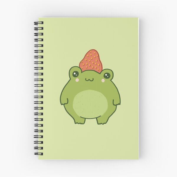 Item preview, Pastel Strawberry Frog: Kawaii Cottagecore Aesthetic Chubby Froge designed and sold by MinistryOfFrogs.